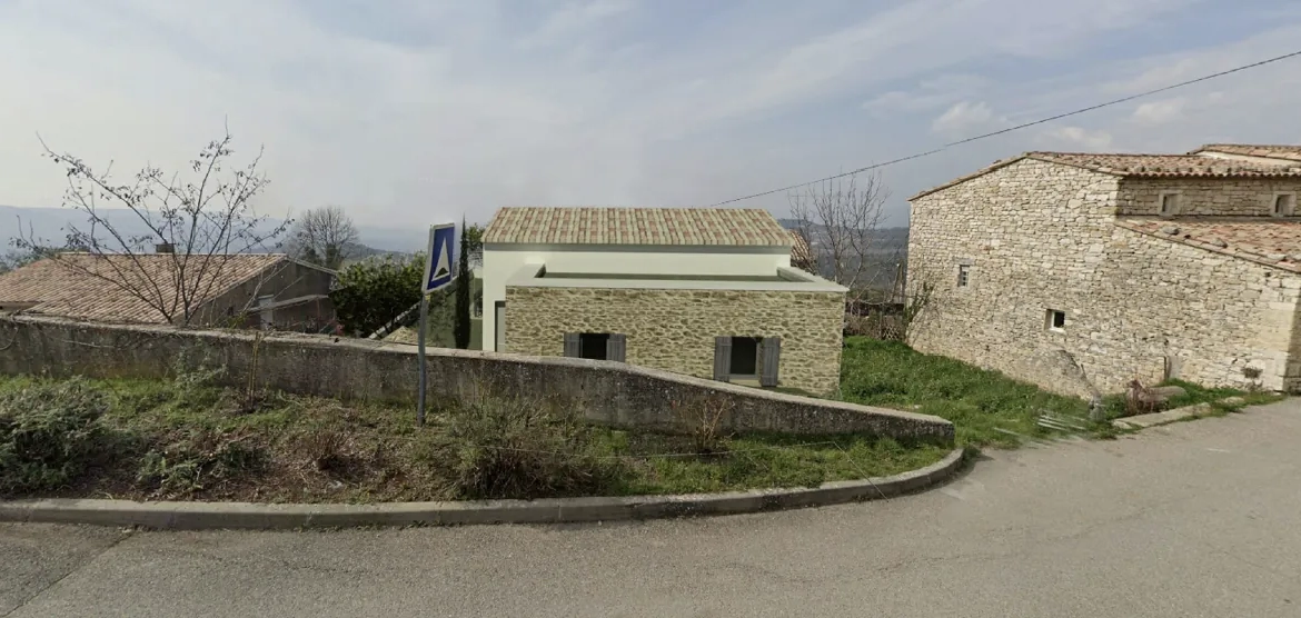 Terrain constructible de 365 m² à Caseneuve dans le Luberon avec permis de construire 