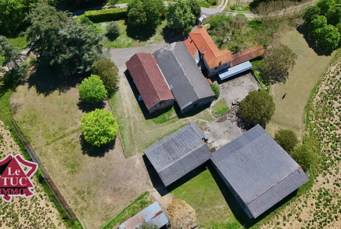 Grande ferme familiale avec dépendances, idéalement située à Brassac en Tarn-et-Garonne 