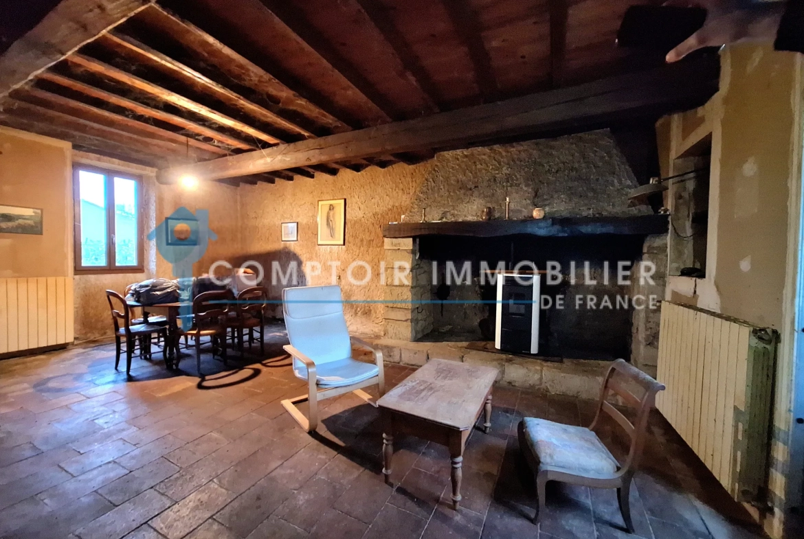 Charmante maison ancienne à rénover de 142 m² avec grand jardin à Puylaurens 