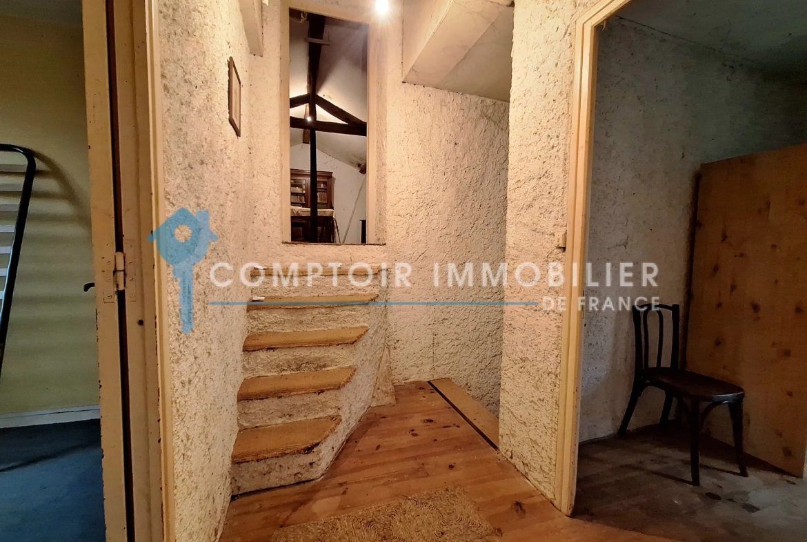 Charmante maison ancienne à rénover de 142 m² avec grand jardin à Puylaurens 