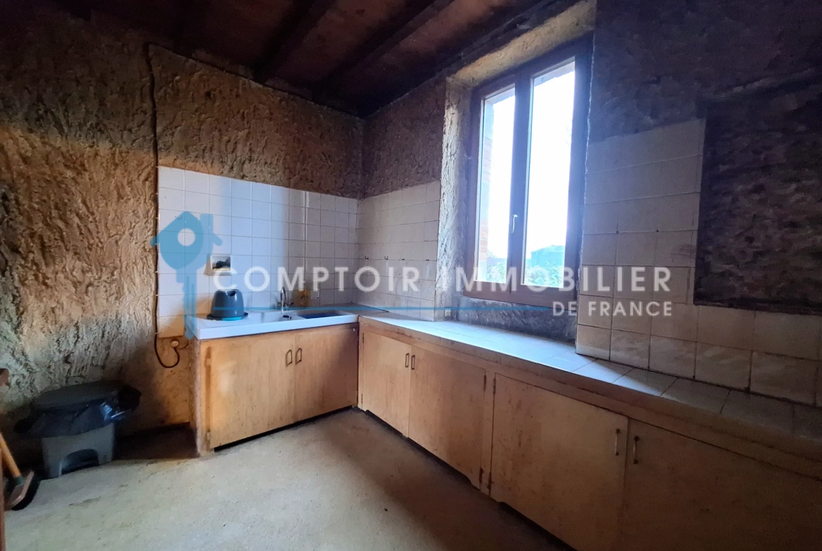 Charmante maison ancienne à rénover de 142 m² avec grand jardin à Puylaurens 