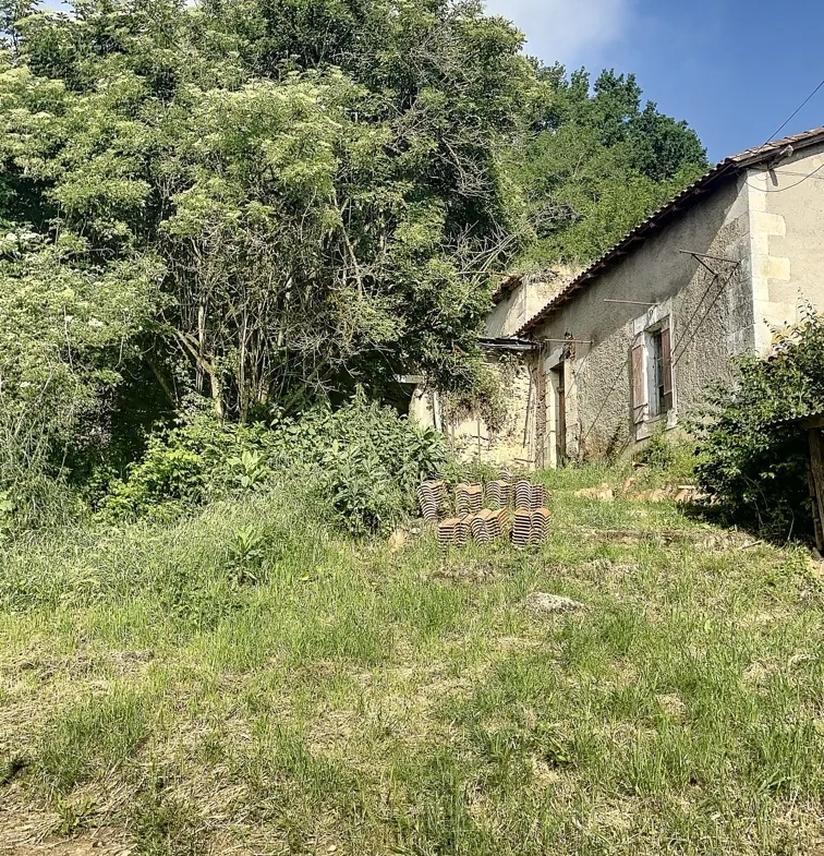 Ancienne ferme en Dordogne avec terrain de 34 hectares à restaurer 