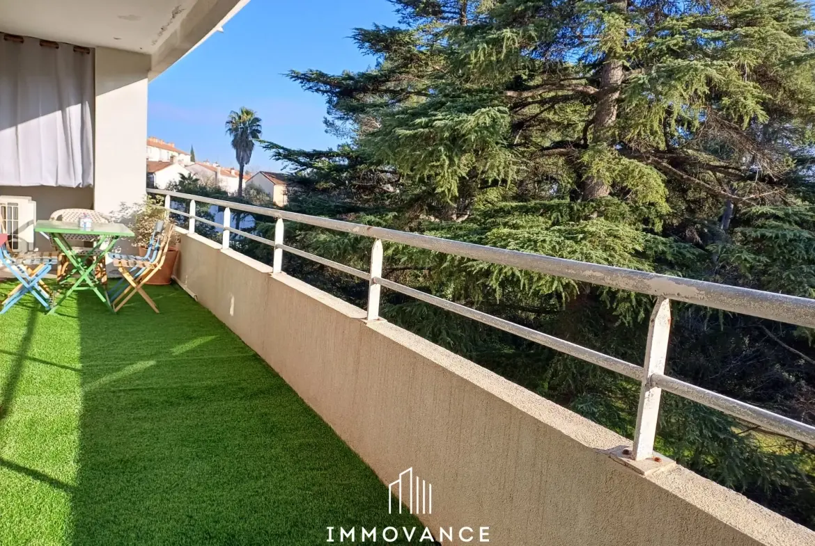 Appartement 2 pièces avec terrasse à Montpellier Aiguelongue - Vue nature et parking 