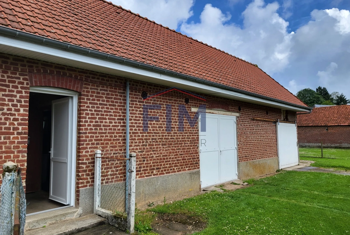 Longère à rénover avec grand terrain à Penly, secteur Dieppe-Le Tréport 
