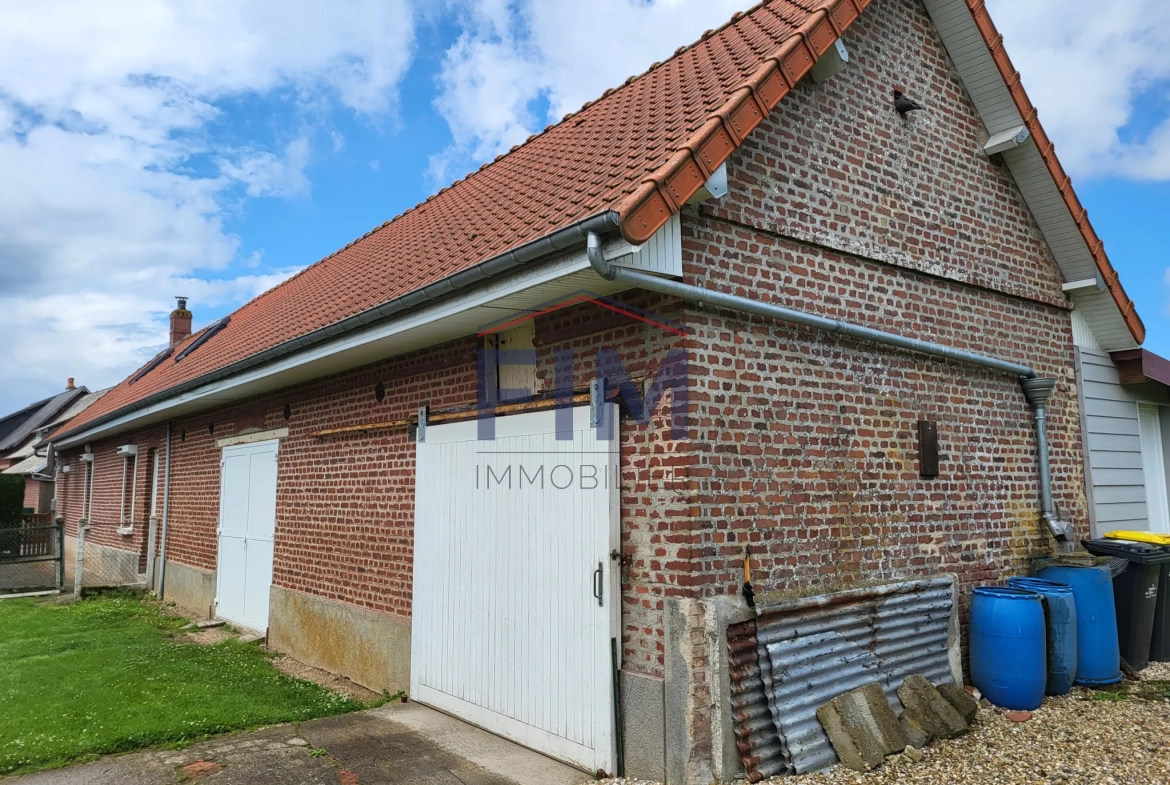 Longère à rénover avec grand terrain à Penly, secteur Dieppe-Le Tréport 