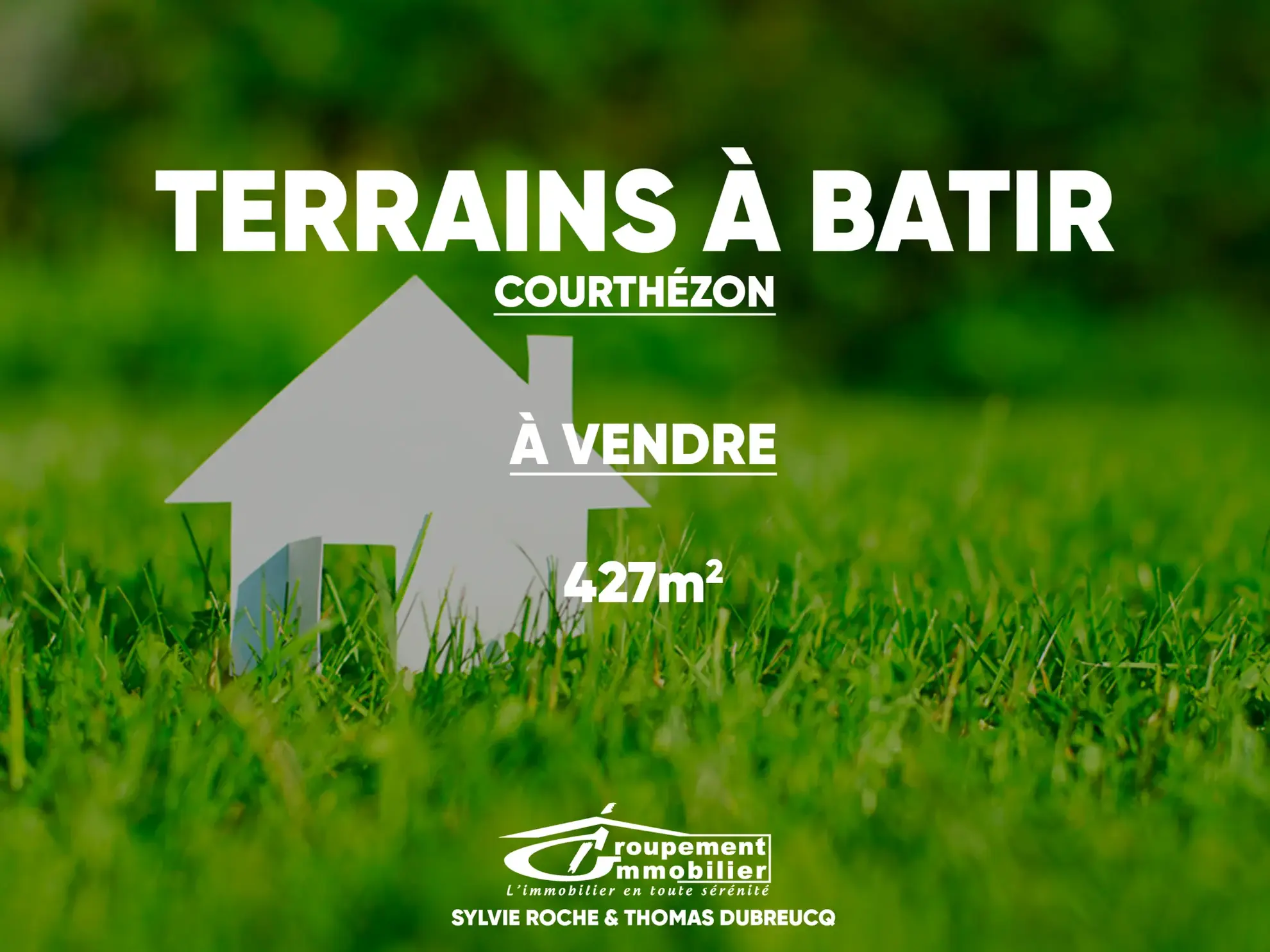 Terrain constructible de 427 m² à Courthézon, proche commodités 