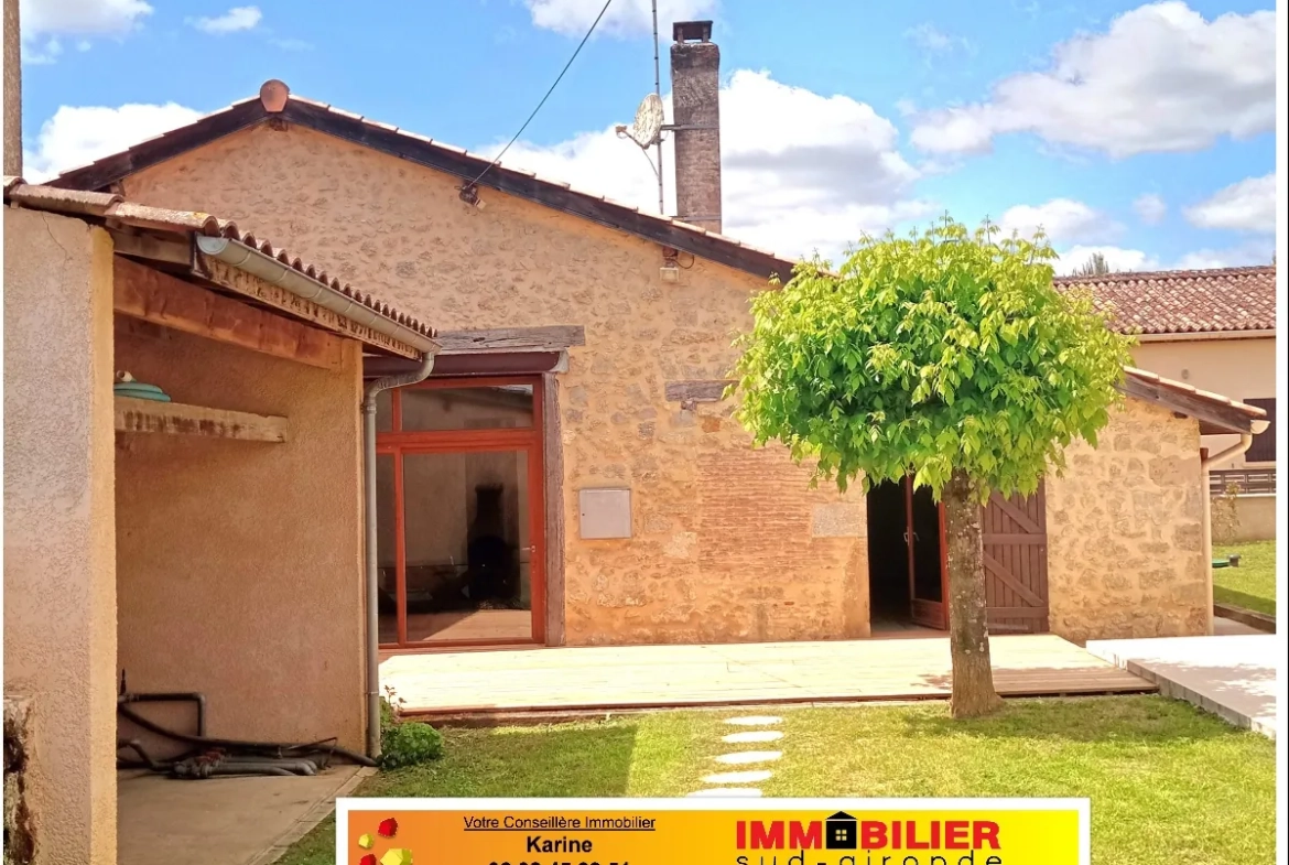 Maison en pierre avec piscine à Bazas - Spacieuse et rénovée 