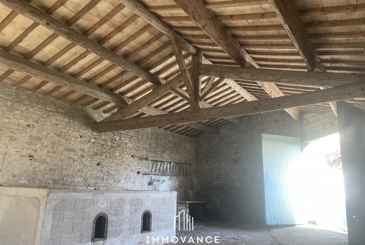À vendre : Remise en pierre de 75 m² avec parcelle à Saint Bauzille de Montmel 