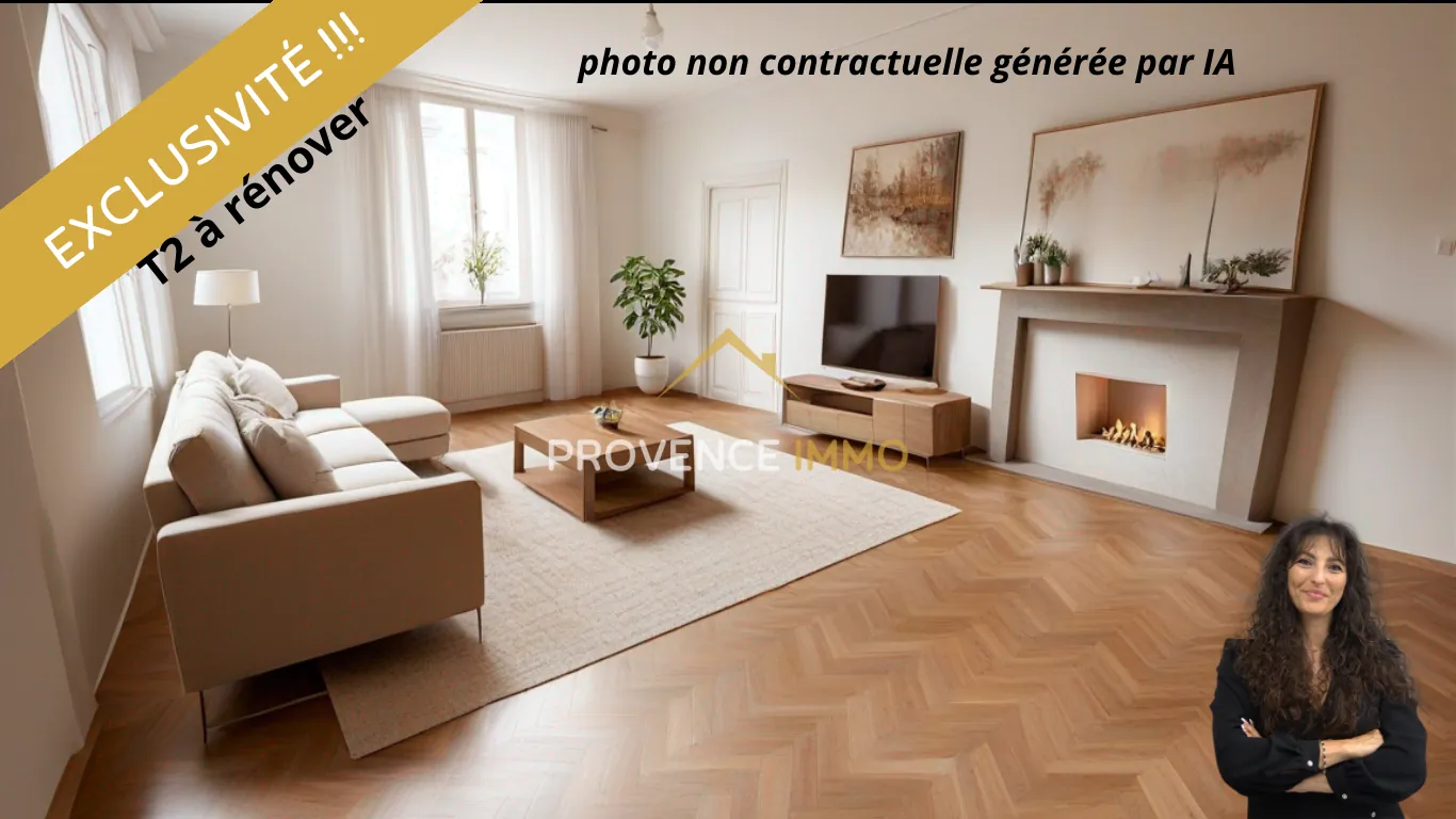 Appartement T2 à rénover au cœur de Digne-les-Bains avec fort potentiel 