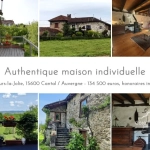 Maison authentique avec vue dans un hameau à Maurs, 115 m², jardin, proche commodités