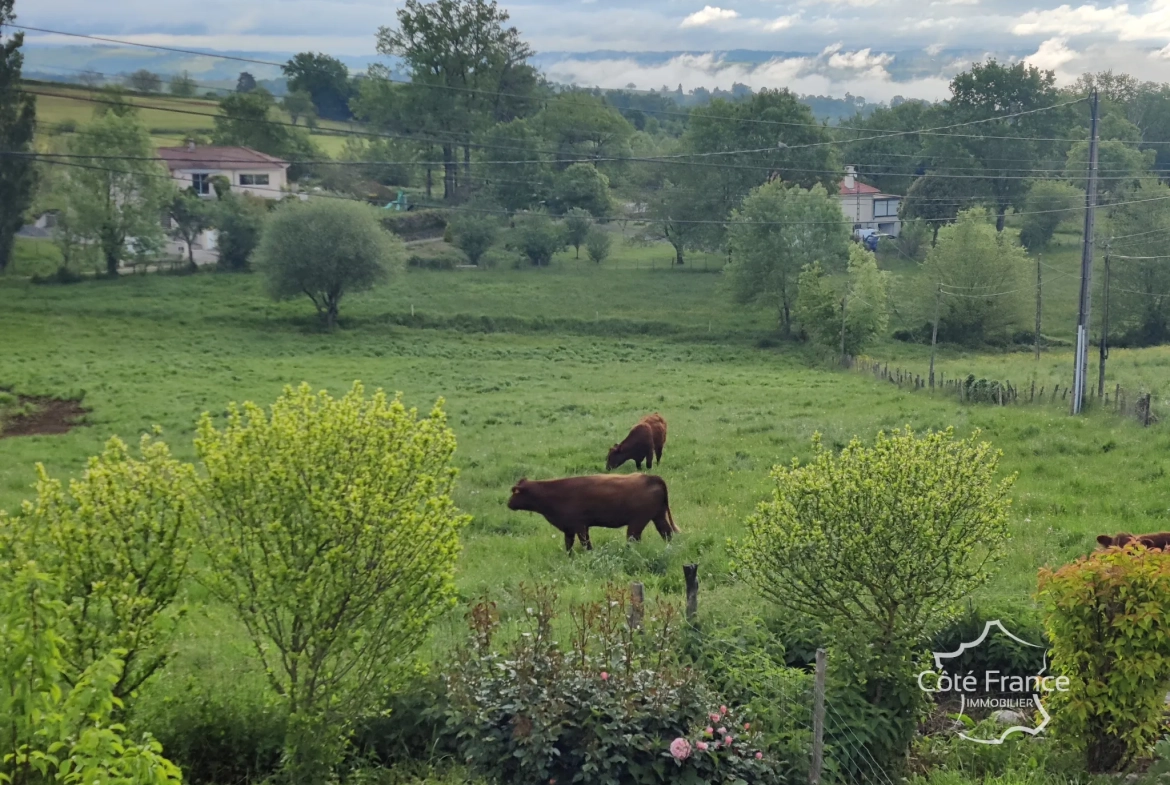 Maison authentique avec vue dans un hameau à Maurs, 115 m², jardin, proche commodités 