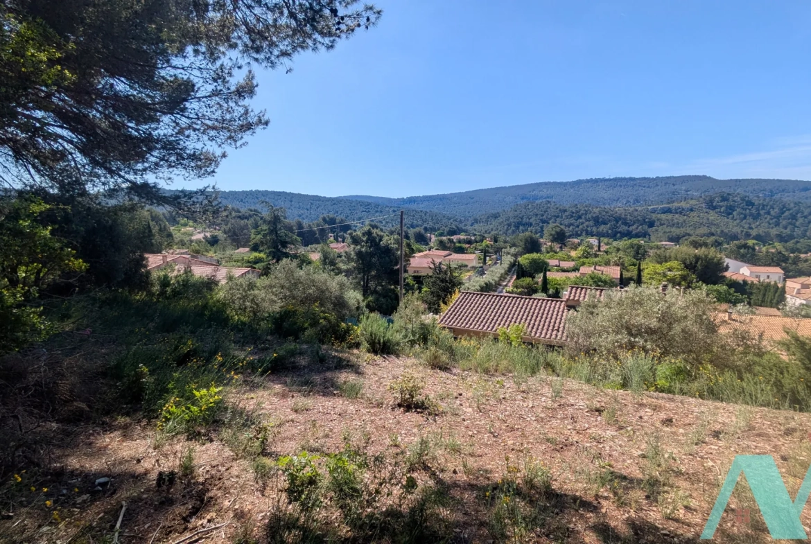 Deux terrains à bâtir avec permis validé à Cuges-les-Pins, vue campagne 