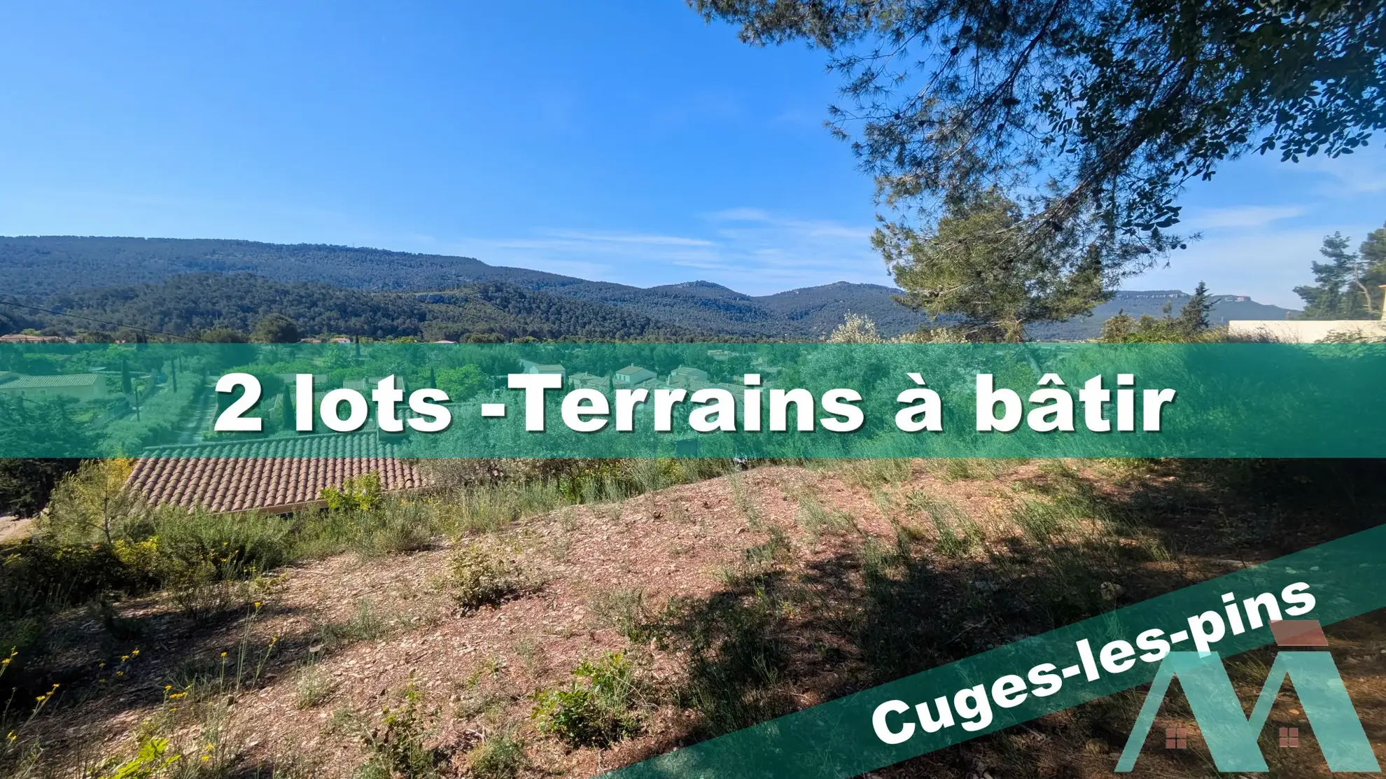 Deux terrains à bâtir avec permis validé à Cuges-les-Pins, vue campagne 