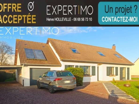 Maison avec jardin arboré et garage à Rue, proximité Baie de Somme