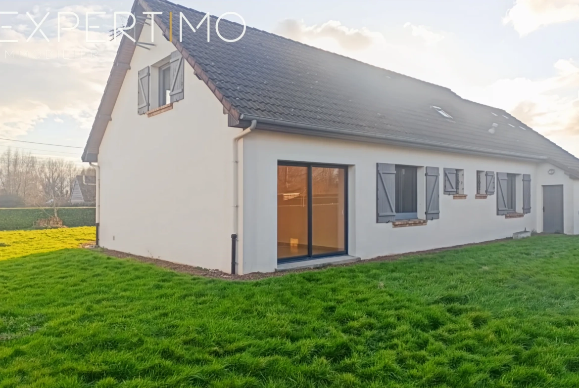 Maison avec jardin arboré et garage à Rue, proximité Baie de Somme 