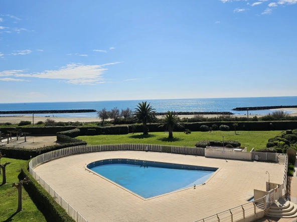 Superbe appartement T3 neuf avec vue mer et piscine au Cap d'Agde