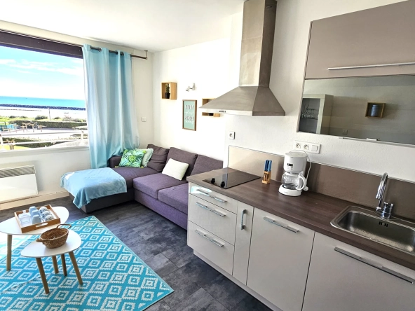 Superbe appartement T3 neuf avec vue mer et piscine au Cap d'Agde 