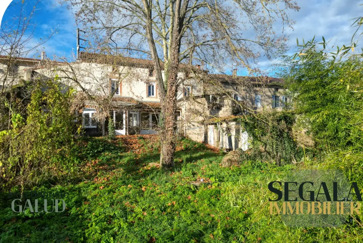Maison bourgeoise avec local commercial et jardin à Blaye-les-Mines 