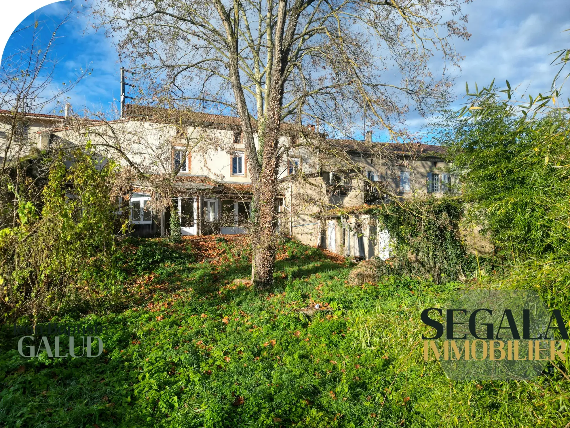 Maison bourgeoise avec local commercial et jardin à Blaye-les-Mines 