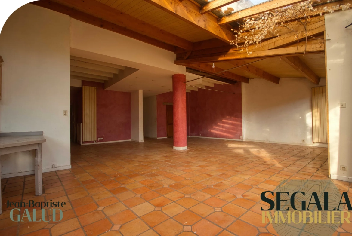 Maison bourgeoise avec local commercial et jardin à Blaye-les-Mines 