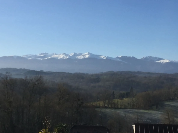 Terrain constructible de 2 969 m² avec vue panoramique sur les Pyrénées à Lasseube