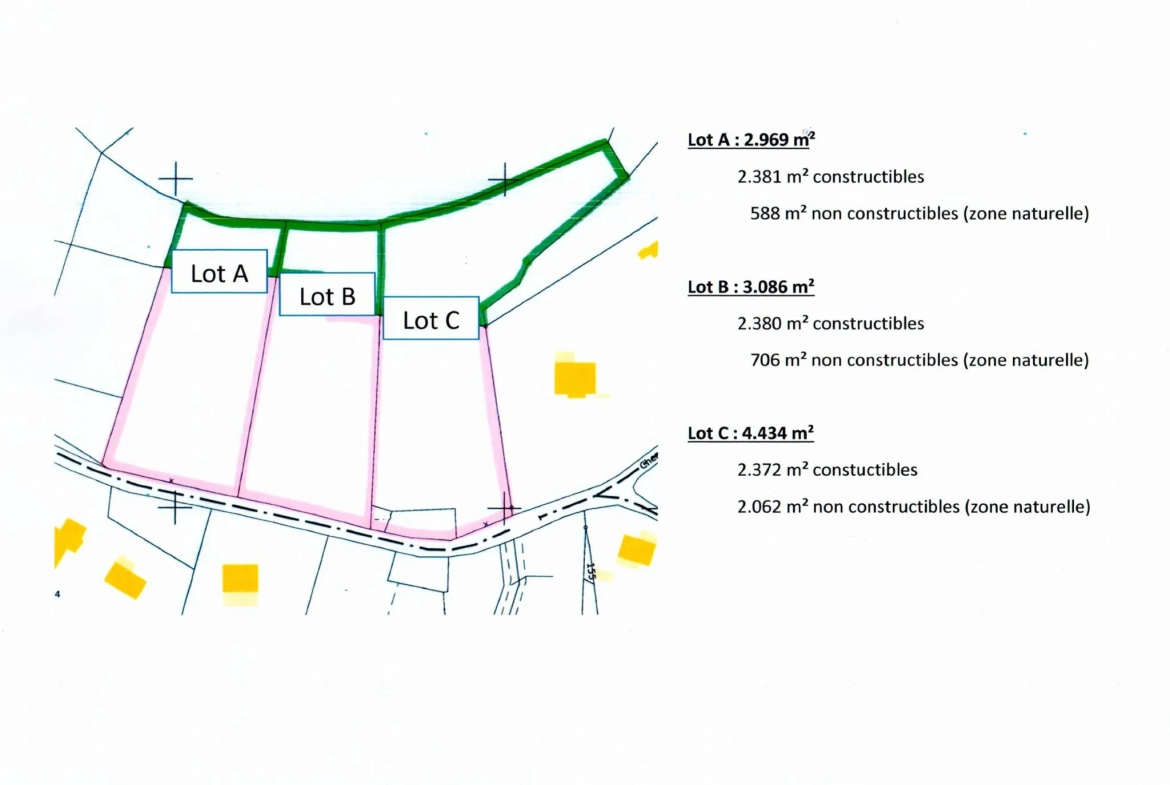 Terrain constructible de 2 969 m² avec vue panoramique sur les Pyrénées à Lasseube 