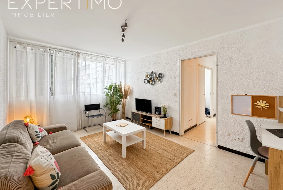 Appartement T2 à Montpellier de 47,5 m² avec loggia, parking et cave 