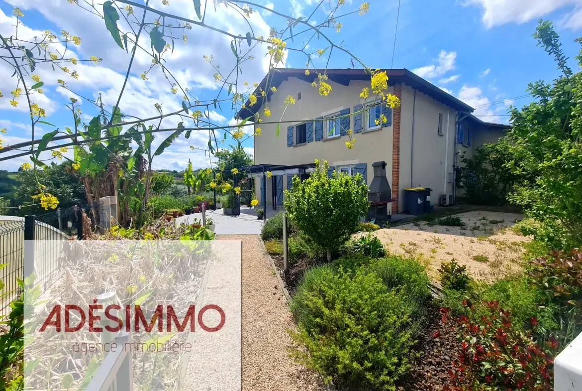 Maison de campagne avec piscine et vue sur les coteaux à Lézat-sur-Lèze 