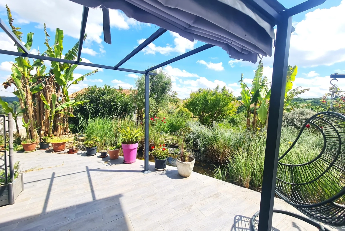 Maison de campagne avec piscine et vue sur les coteaux à Lézat-sur-Lèze 