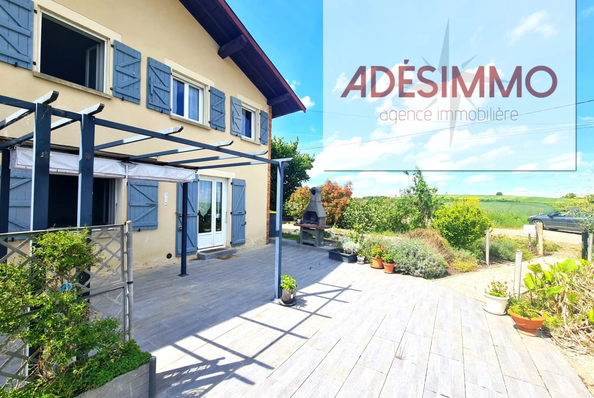 Maison de campagne avec piscine et vue sur les coteaux à Lézat-sur-Lèze 