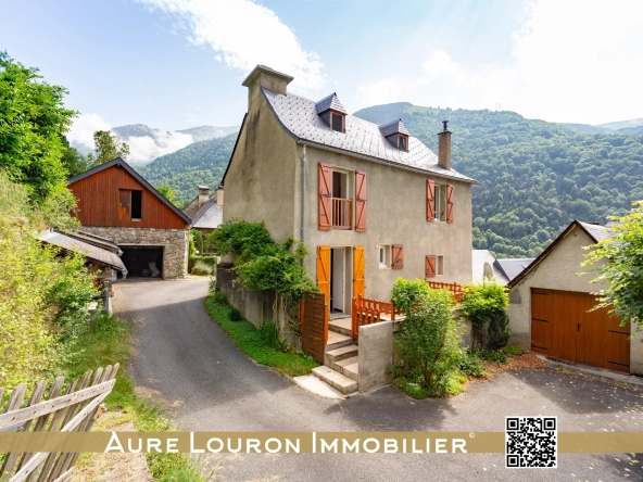 Maison de village avec garage à Loudenvielle, proche Peyragudes et Gênos dans la vallée du Louron