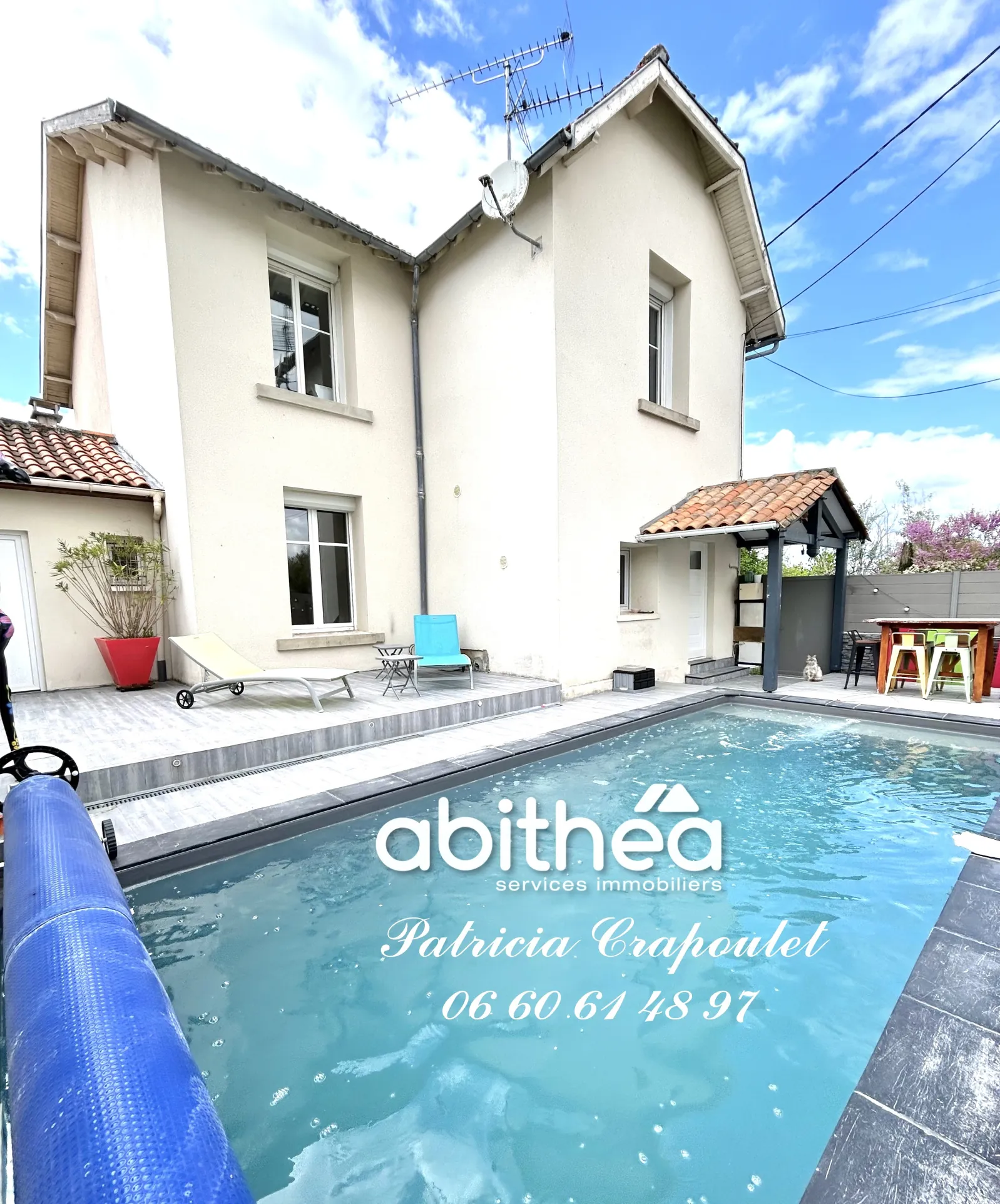 Maison 3 chambres avec piscine dans quartier calme à Ruelle-sur-Touvre 