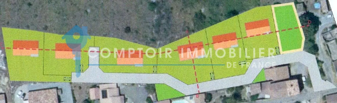 Terrain constructible avec permis validé à Lavilledieu, Ardèche - 6 lots, 6385 m² 