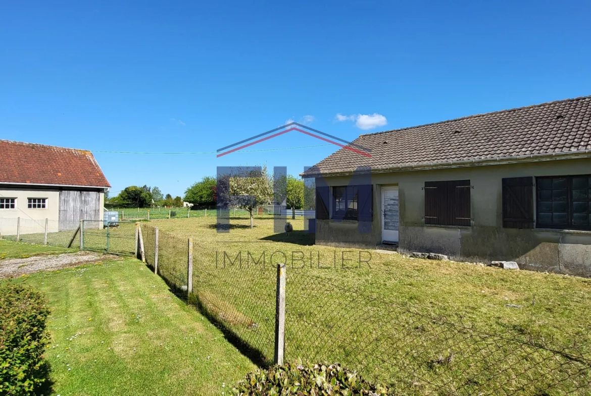 Longère à Saint Nicolas d'Aliermont avec terrain constructible et gîtes, proche Dieppe 
