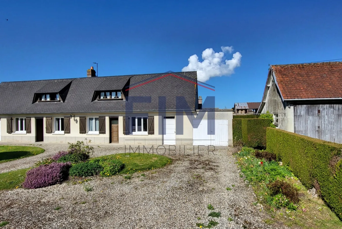 Longère à Saint Nicolas d'Aliermont avec terrain constructible et gîtes, proche Dieppe 