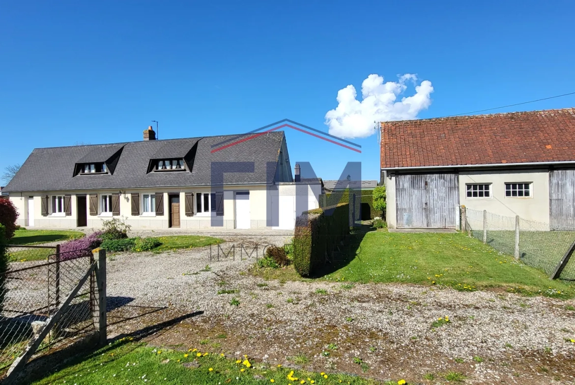 Longère à Saint Nicolas d'Aliermont avec terrain constructible et gîtes, proche Dieppe 