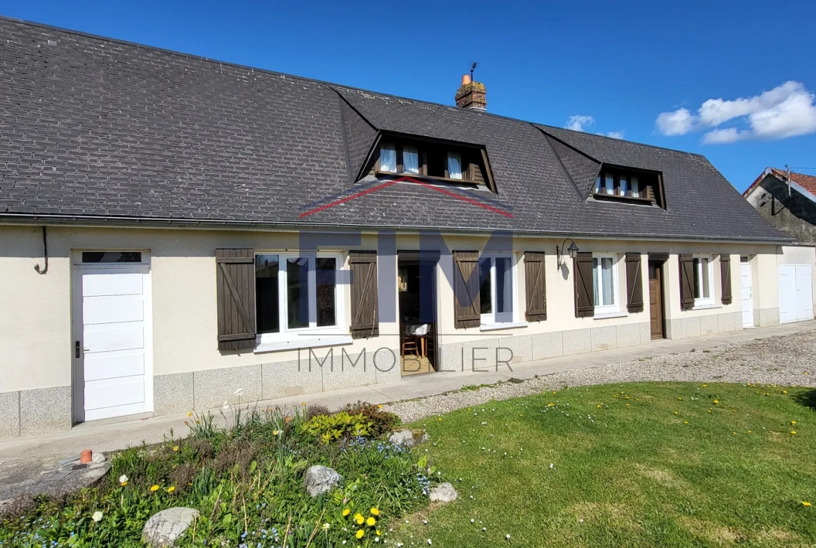 Longère à Saint Nicolas d'Aliermont avec terrain constructible et gîtes, proche Dieppe 