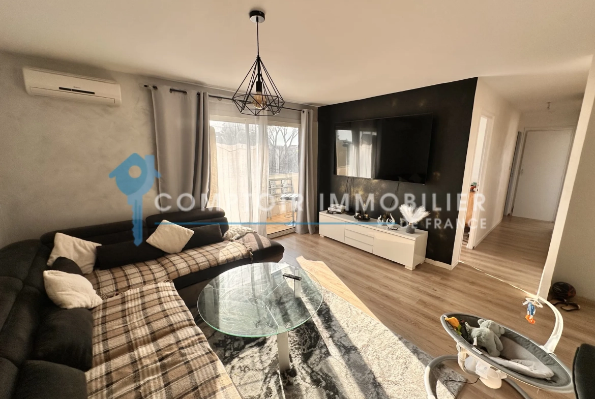 Appartement T4 lumineux de 70m² à Montpellier Nord avec balcon et ascenseur 