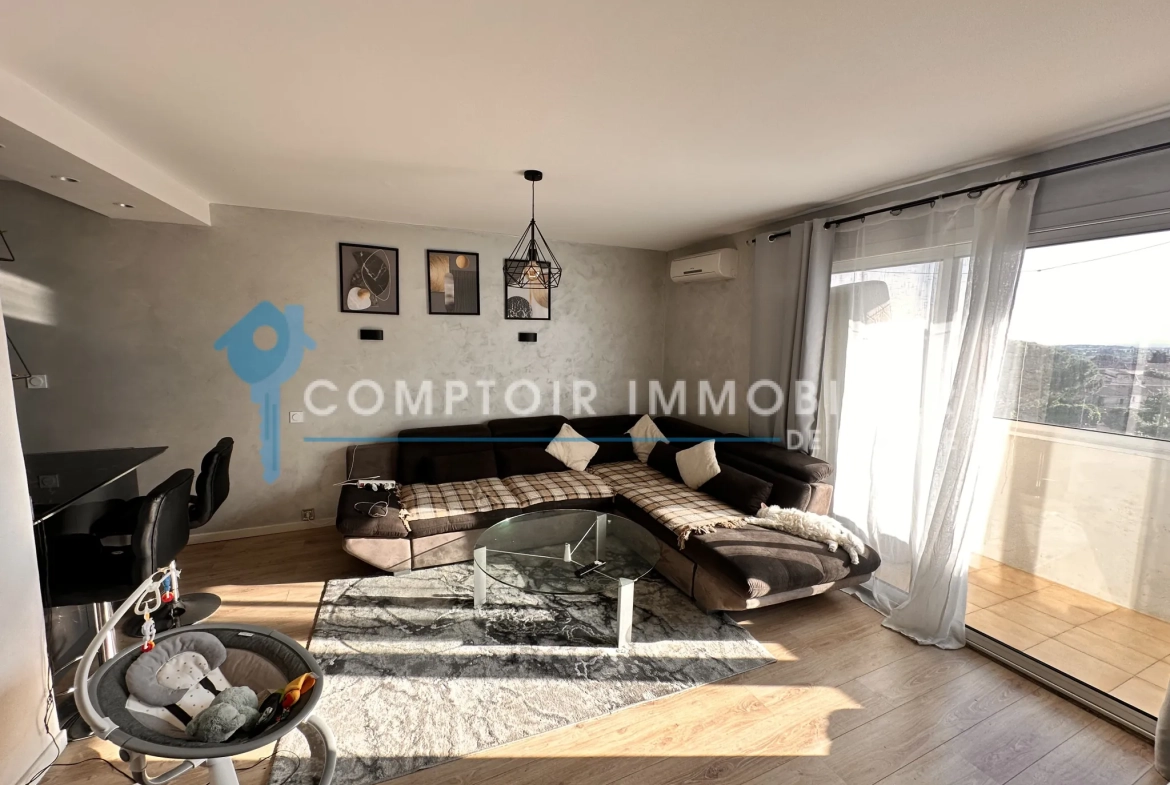 Appartement T4 lumineux de 70m² à Montpellier Nord avec balcon et ascenseur 