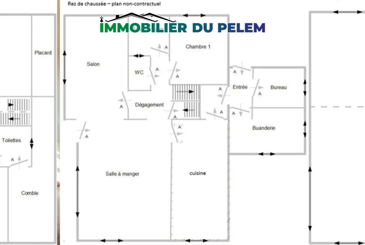 Maison familiale 4 chambres avec hangar et grand terrain en campagne 
