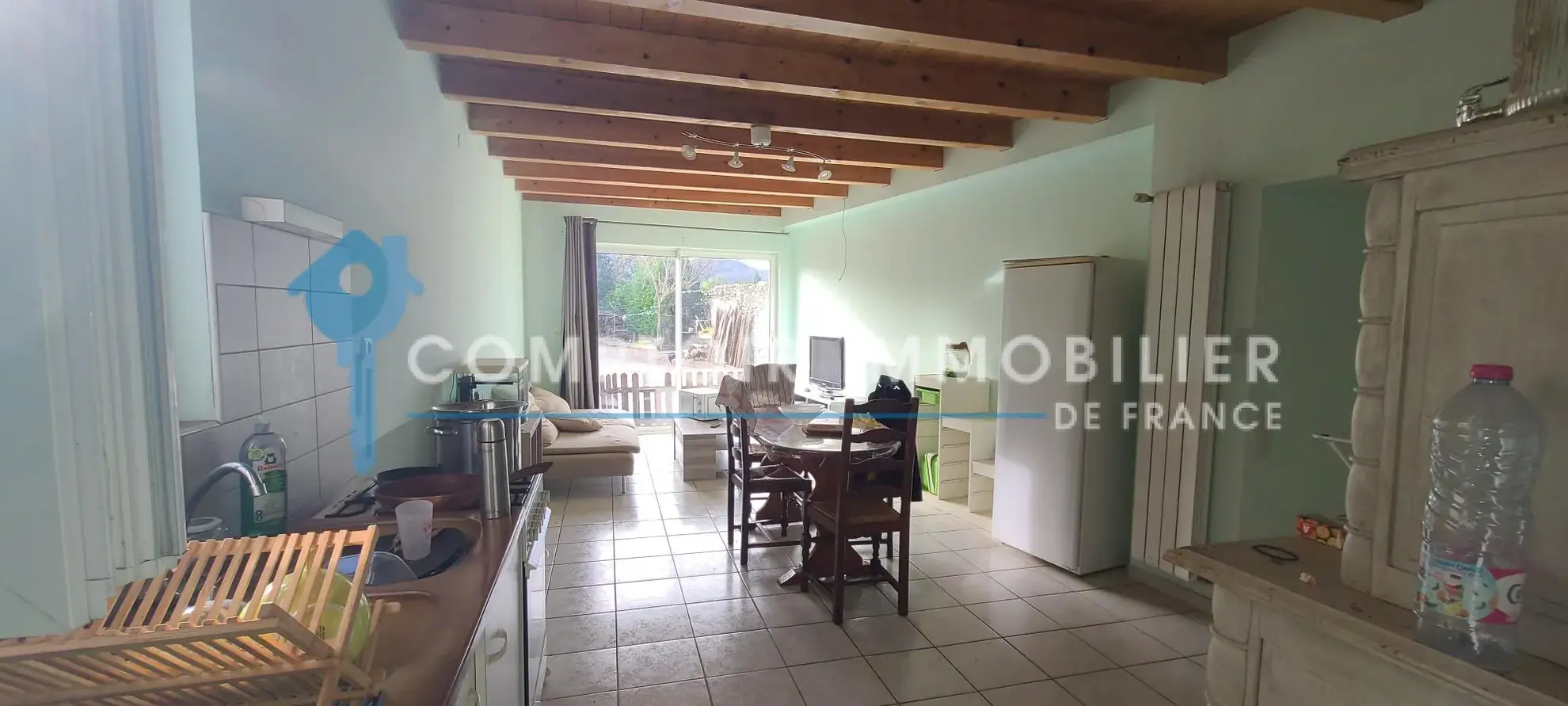 Maison T3 de 144 m² avec appartement T2, hangar et terrain à Montrejeau 