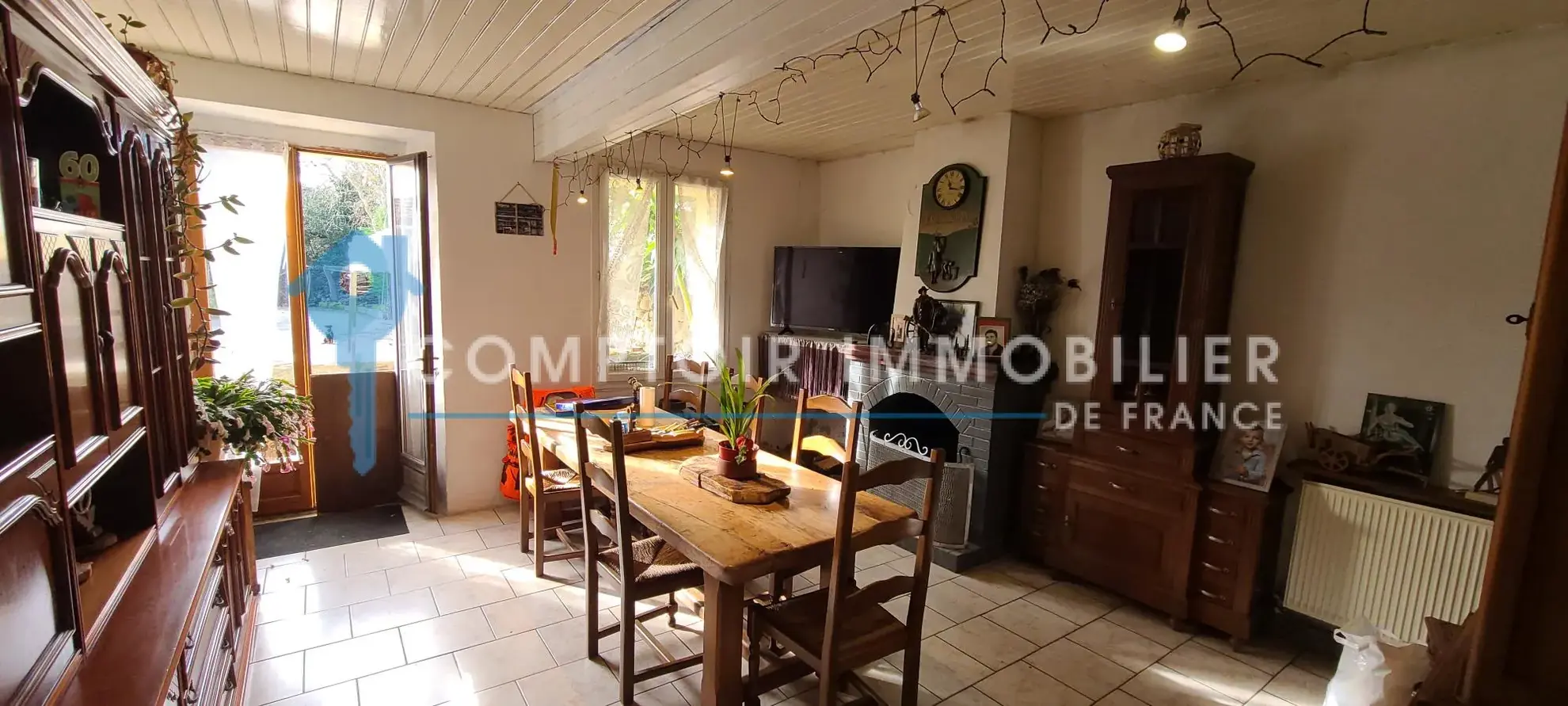 Maison T3 de 144 m² avec appartement T2, hangar et terrain à Montrejeau 