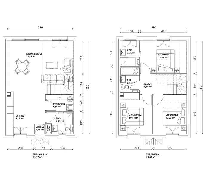 Terrain constructible de 250 m² à Villebon-sur-Yvette avec permis de construire 