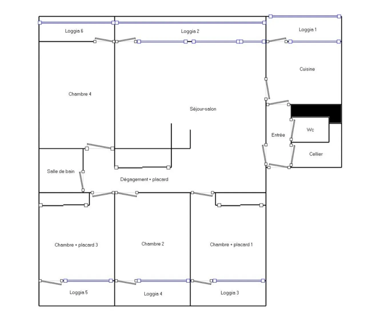 Appartement T5 traversant avec 6 terrasses et parking à Montpellier – Investissement idéal 