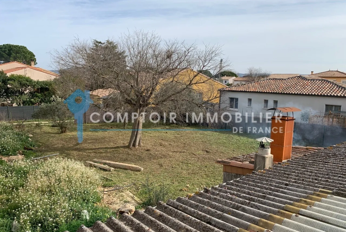 Terrain constructible viabilisé de 410 m² à Saint André de Sangonis 
