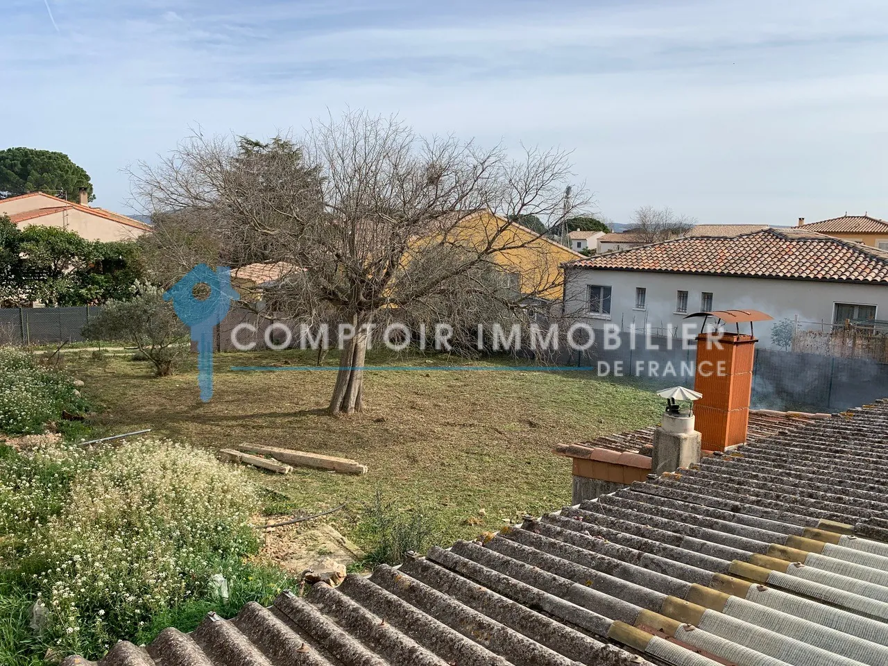 Terrain constructible viabilisé de 410 m² à Saint André de Sangonis 