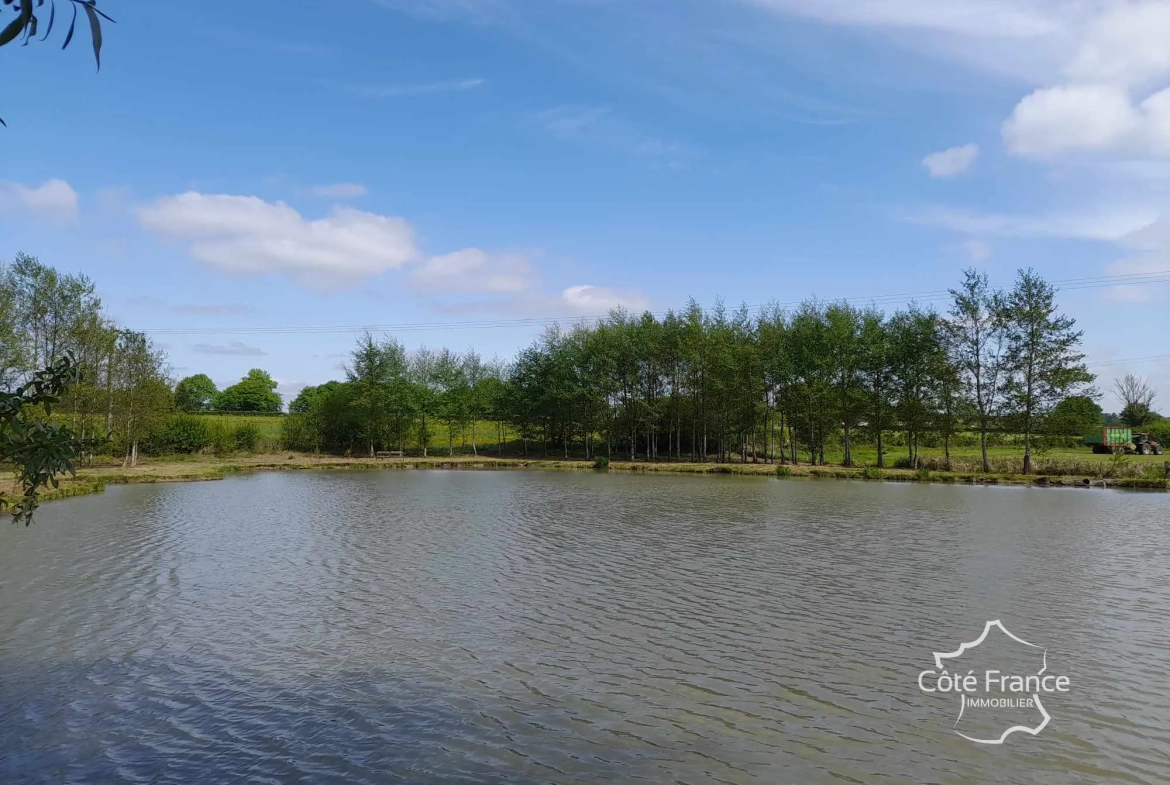 Propriété de 2 hectares avec étang, chalet et ruisseau à Glageon - Idéal pour chasse et pêche 