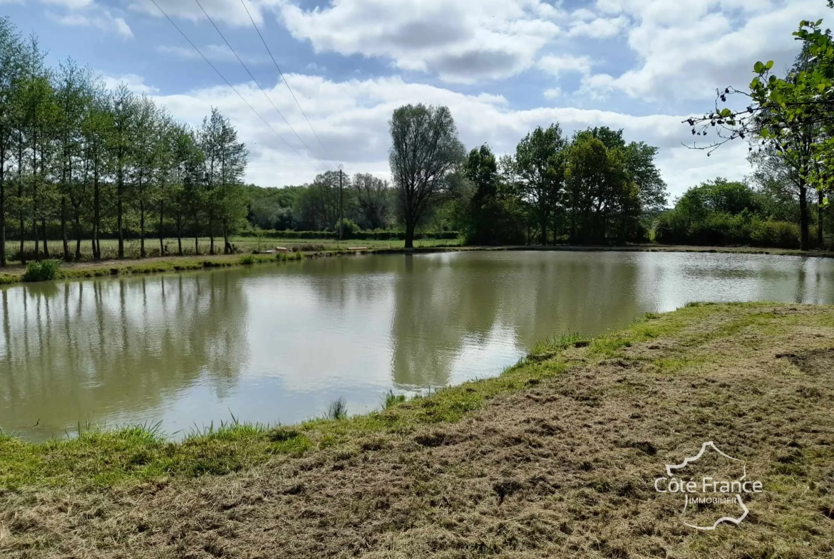 Propriété de 2 hectares avec étang, chalet et ruisseau à Glageon - Idéal pour chasse et pêche 