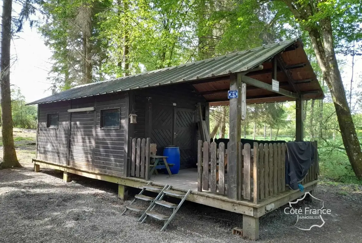 Propriété de 2 hectares avec étang, chalet et ruisseau à Glageon - Idéal pour chasse et pêche 