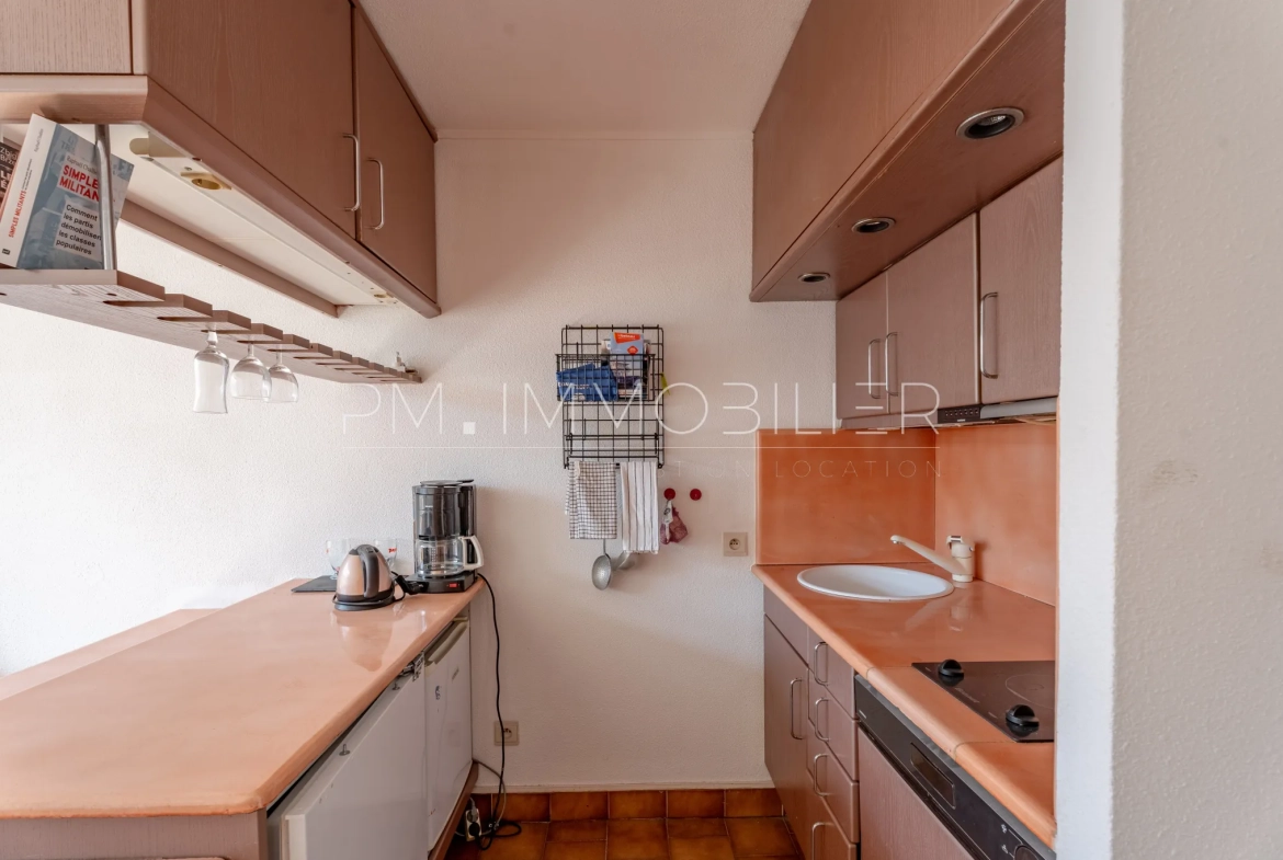 Appartement de 22 m² avec terrasse et vue mer sur l'île du Frioul à Marseille 
